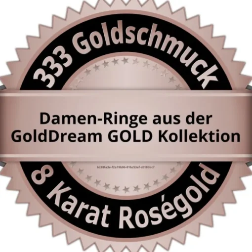 GoldDream Gold Ring Gr.60 Zirkonia weiß 333er Rosegold GDR514E60