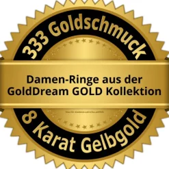 GoldDream Gold Ring Gr.56 Zirkonia weiß 333er Gelbgold GDR520Y56