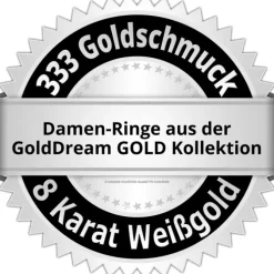 GoldDream Gold Ring Gr.60 Zirkonia weiß 333er Weißgold GDR529J60