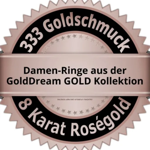 GoldDream Gold Ring Gr.58 Zirkonia weiß 333er Roségold GDR520E58