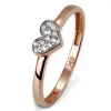 GoldDream Gold Ring Herz Zirkonia weiß Gr.58 333er Rosegold GDR503E58