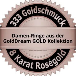 GoldDream Gold Ring Herz Zirkonia weiß Gr.58 333er Rosegold GDR503E58
