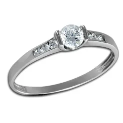 GoldDream Gold Ring Kristall Zirkonia weiß Gr.56 333er Weißgold GDR508J56