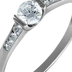 GoldDream Gold Ring Kristall Zirkonia weiß Gr.56 333er Weißgold GDR508J56