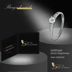 GoldDream Gold Ring Kristall Zirkonia weiß Gr.56 333er Weißgold GDR508J56
