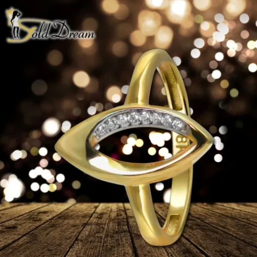 GoldDream Gold Ring Leaf Gr.54 Zirkonia 333er Gelbgold GDR527Y54