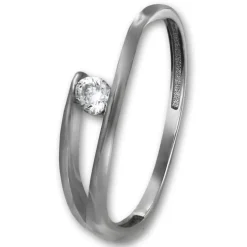 GoldDream Gold Ring New Zirkonia Gr.56 333er Weißgold GDR528J56