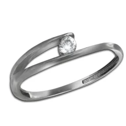 GoldDream Gold Ring New Zirkonia Gr.56 333er Weißgold GDR528J56