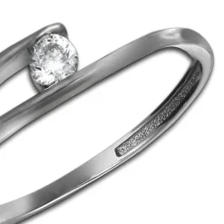 GoldDream Gold Ring New Zirkonia Gr.54 333er Weißgold GDR528J54