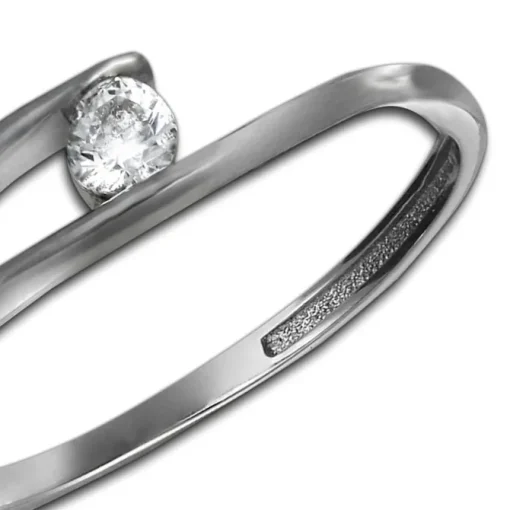 GoldDream Gold Ring New Zirkonia Gr.54 333er Weißgold GDR528J54