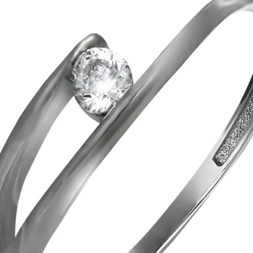 GoldDream Gold Ring New Zirkonia Gr.54 333er Weißgold GDR528J54