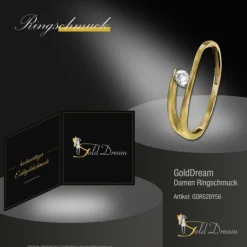 GoldDream Gold Ring New Zirkonia Gr.58 333er Gelbgold GDR528Y58
