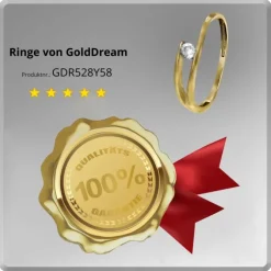 GoldDream Gold Ring New Zirkonia Gr.58 333er Gelbgold GDR528Y58