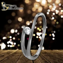 GoldDream Gold Ring New Zirkonia Gr.54 333er Weißgold GDR528J54