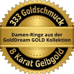 GoldDream Gold Ring New Zirkonia Gr.58 333er Gelbgold GDR528Y58
