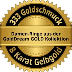 GoldDream Gold Ring Oval Zirkonia weiß Gr.58 333er Gelbgold GDR507Y58
