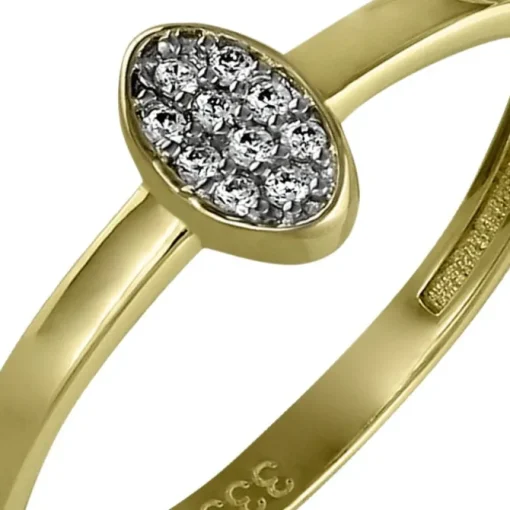 GoldDream Gold Ring Oval Zirkonia weiß Gr.58 333er Gelbgold GDR507Y58