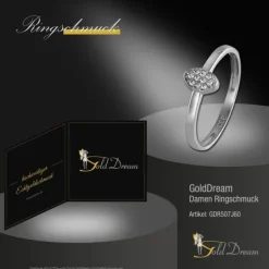GoldDream Gold Ring Oval Zirkonia weiß Gr.60 333er Weißgold GDR507J60