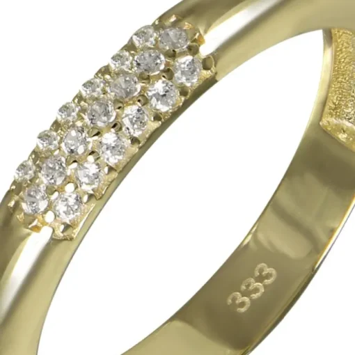 GoldDream Gold Ring 3-reihig Zirkonia Gr.60 333er Gelbgold GDR559Y60