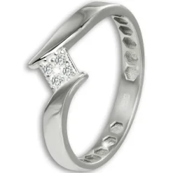 GoldDream Gold Ring Square Gr.54 333er Weißgold GDR549J54