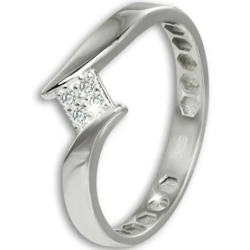 GoldDream Gold Ring Square Gr.56 333er Weißgold GDR549J56
