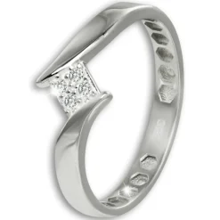 GoldDream Gold Ring Square Gr.60 333er Weißgold GDR549J60