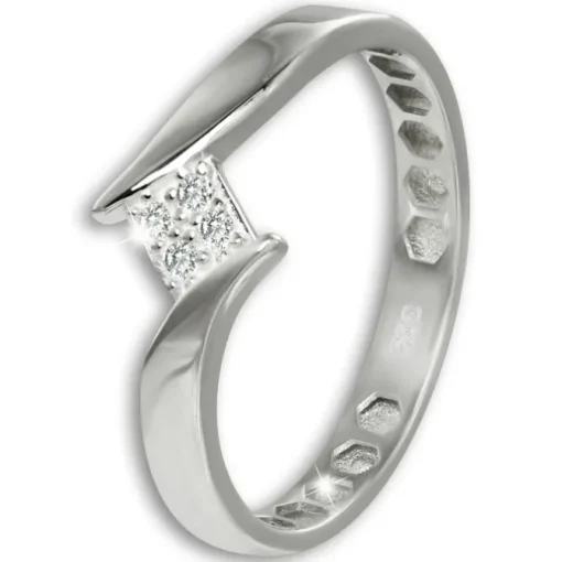 GoldDream Gold Ring Square Gr.60 333er Weißgold GDR549J60