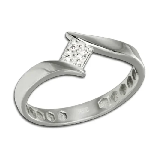 GoldDream Gold Ring Square Gr.54 333er Weißgold GDR549J54