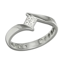 GoldDream Gold Ring Square Gr.58 333er Weißgold GDR549J58