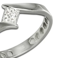 GoldDream Gold Ring Square Gr.58 333er Weißgold GDR549J58