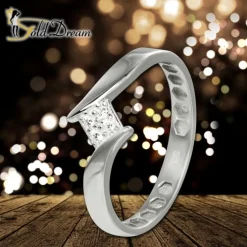 GoldDream Gold Ring Square Gr.54 333er Weißgold GDR549J54