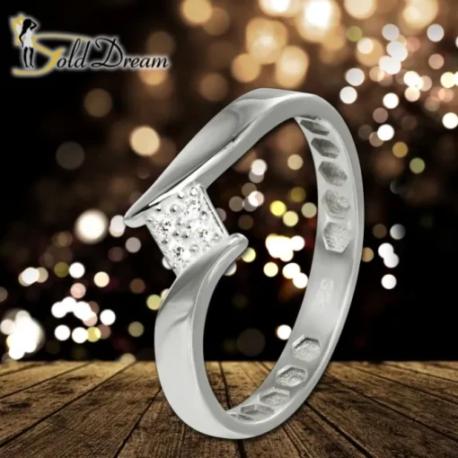 GoldDream Gold Ring Square Gr.60 333er Weißgold GDR549J60