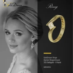 GoldDream Gold Ring Square Gr.54 333er Gelbgold GDR549Y54