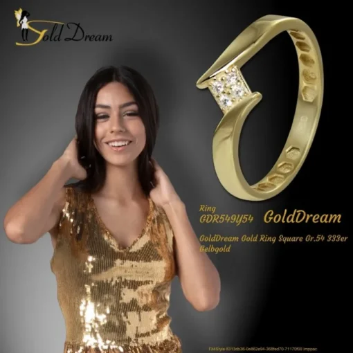 GoldDream Gold Ring Square Gr.54 333er Gelbgold GDR549Y54
