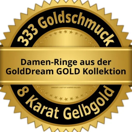 GoldDream Gold Ring Square Gr.54 333er Weißgold GDR549J54