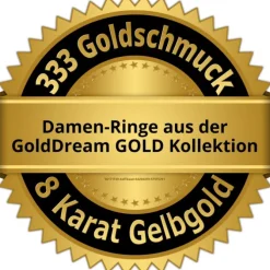 GoldDream Gold Ring Square Gr.58 333er Weißgold GDR549J58