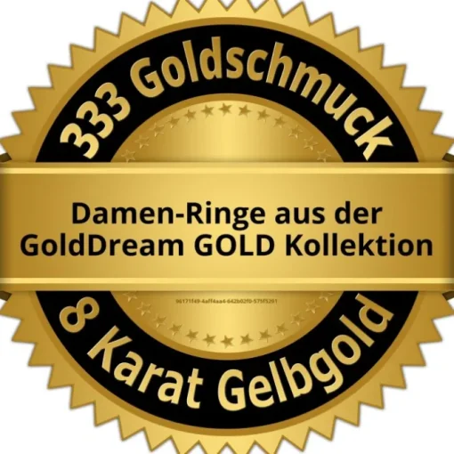 GoldDream Gold Ring Square Gr.58 333er Weißgold GDR549J58