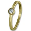 GoldDream Gold Ring Stein Zirkonia weiß Gr.60 333er Gelbgold GDR509Y60
