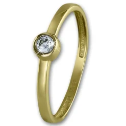 GoldDream Gold Ring Stein Zirkonia weiß Gr.60 333er Gelbgold GDR509Y60
