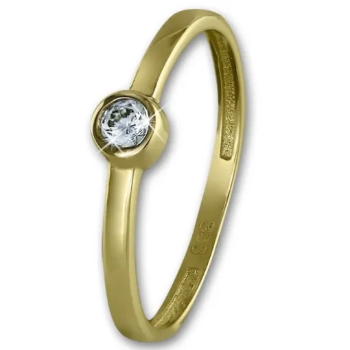 GoldDream Gold Ring Stein Zirkonia weiß Gr.60 333er Gelbgold GDR509Y60