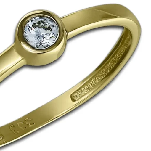 GoldDream Gold Ring Stein Zirkonia weiß Gr.60 333er Gelbgold GDR509Y60