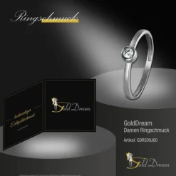 GoldDream Gold Ring Stein Zirkonia weiß Gr.60 333er Weißgold GDR509J60