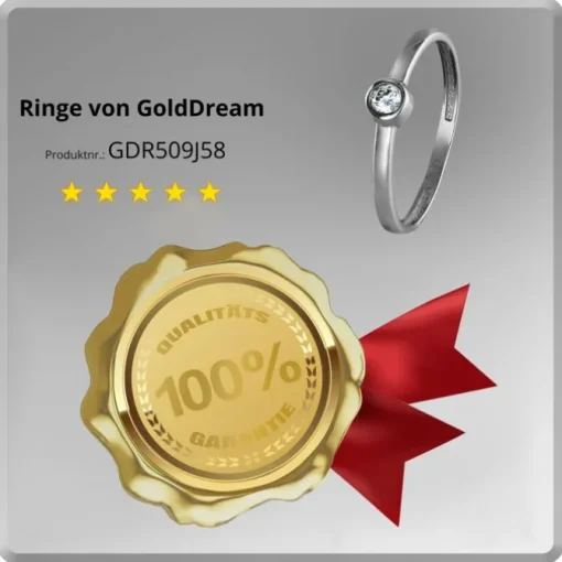GoldDream Gold Ring Stein Zirkonia weiß Gr.58 333er Weißgold GDR509J58