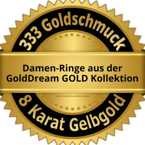GoldDream Gold Ring Twisted Gr.56 Zirkonia weiß 333er Gelbgold GDR540Y56