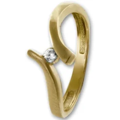 GoldDream Gold Ring Wave Zirkonia Gr.58 333er Gelbgold GDR531Y58