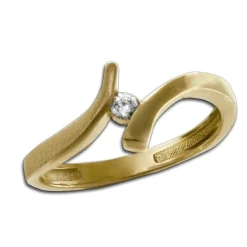 GoldDream Gold Ring Wave Zirkonia Gr.60 333er Gelbgold GDR531Y60