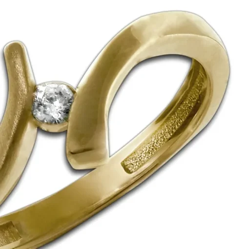 GoldDream Gold Ring Wave Zirkonia Gr.58 333er Gelbgold GDR531Y58