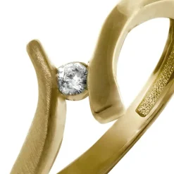 GoldDream Gold Ring Wave Zirkonia Gr.54 333er Gelbgold GDR531Y54