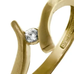 GoldDream Gold Ring Wave Zirkonia Gr.58 333er Gelbgold GDR531Y58