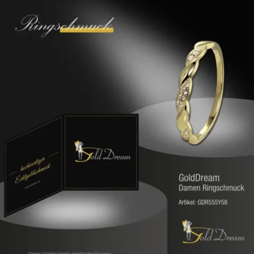 GoldDream Gold Ring Wave Gr.58 333er Gelbgold GDR555Y58